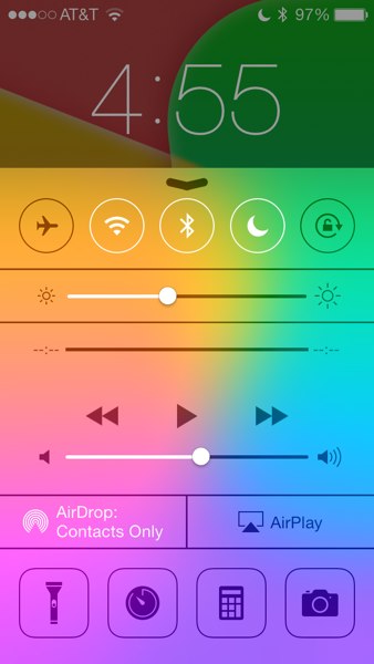 iOS 7 Control Center