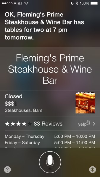 Siri - Dinner