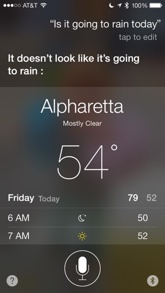 Siri - Weather