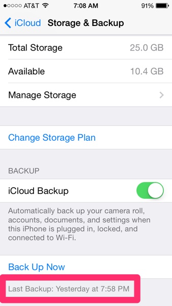 iCloud Backup